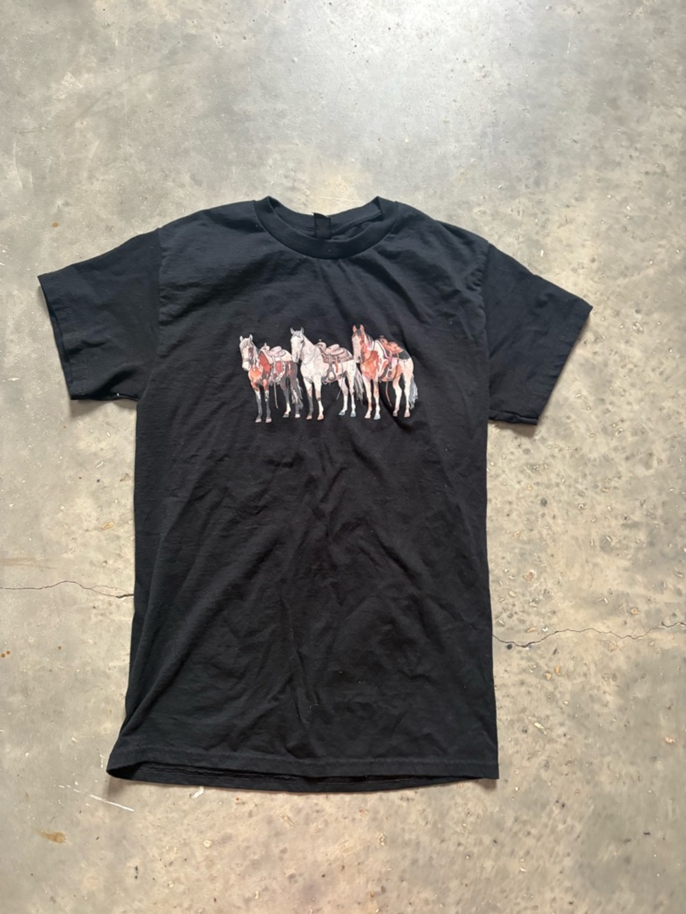 🤎3/20🤎Graphic T-Shirt with Horse Print